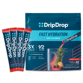 DripDrop Fruit Punch Electrolyte Powder, 8 oz sticks, 32 count
