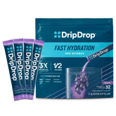 DripDrop Grape Electrolyte Powder, 8 oz sticks, 32 count