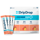 DripDrop Zero Sugar Plus, Peach, 16 oz sticks, 30 count