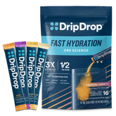 DripDrop Tropical Variety Pack Electrolyte Powder, 8 oz sticks, 16 count
