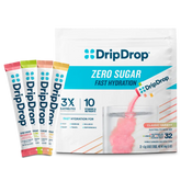DripDrop Zero Sugar Classic Variety Pack Electrolyte Powder, 8 oz sticks, 32 count