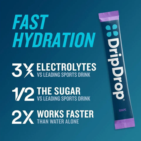 DripDrop Juicy Variety Pack Electrolyte Powder, 8 oz sticks, 32 count