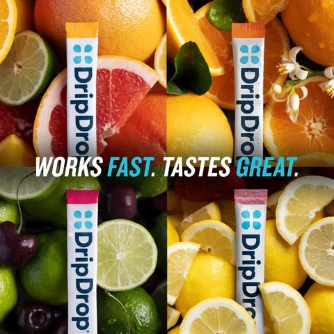 DripDrop Zero Sugar Citrus Variety Pack Electrolyte Powder, 8 oz sticks, 32 count