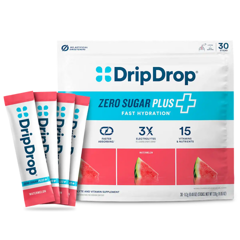 DripDrop Zero Sugar Plus, Watermelon, 16 oz sticks, 30 count
