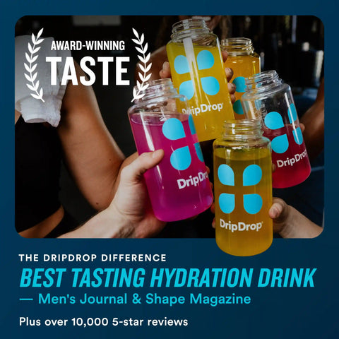 DripDrop Lemon Electrolyte Powder, 8 oz sticks, 32 count