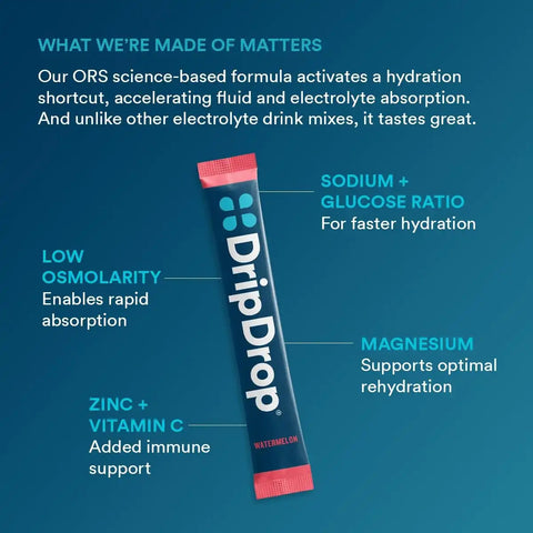DripDrop Bold Variety Pack Electrolyte Powder, 8 oz sticks, 32 count